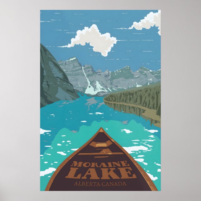 Moraine Lake Kanada Reseskylt Poster (Framsidan)