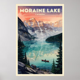 Moraine Lake Kanada Vintage Resa Poster
