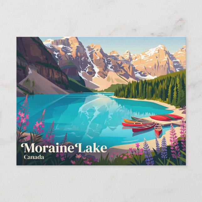 Moraine Lake Kanada Vykort (Framsida)