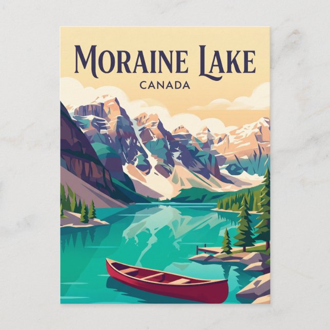 Moraine Lake Kanada Vykort (Framsida)
