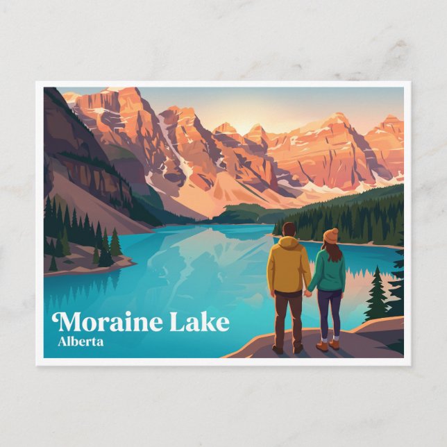 Moraine Lake Kanada Vykort (Framsida)