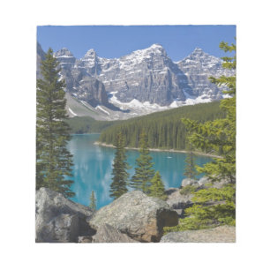 Moraine Lake, Kanadensiska Klipporna, Alberta, Kan Anteckningsblock
