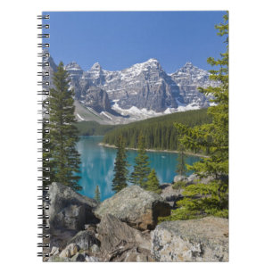 Moraine Lake, Kanadensiska Klipporna, Alberta, Kan Anteckningsbok
