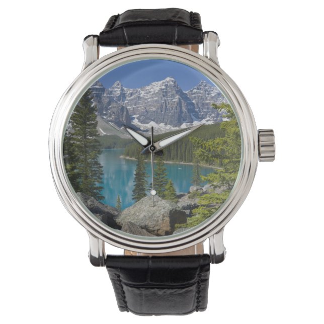Moraine Lake, Kanadensiska Klipporna, Alberta, Kan Armbandsur (Framsida)