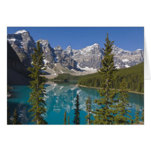 Moraine Lake, Kanadensiska Klipporna, Alberta, Kan Hälsningskort