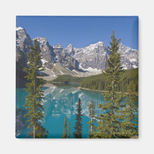Moraine Lake, Kanadensiska Klipporna, Alberta, Kan Magnet