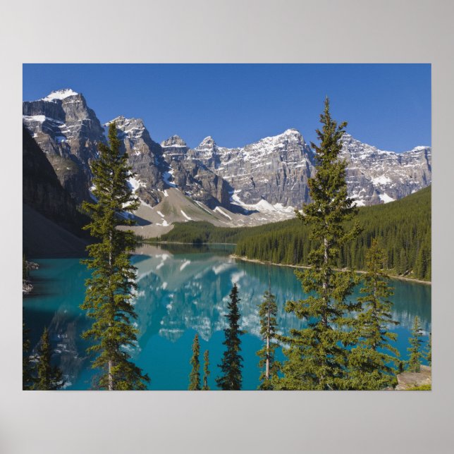 Moraine Lake, Kanadensiska Klipporna, Alberta, Kan Poster (Framsidan)