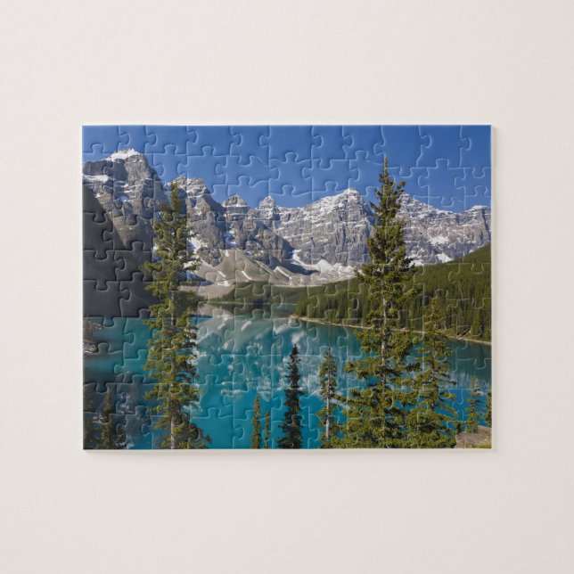 Moraine Lake, Kanadensiska Klipporna, Alberta, Kan Pussel (Horisontell)