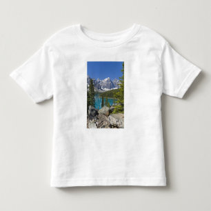 Moraine Lake, Kanadensiska Klipporna, Alberta, Kan Tee