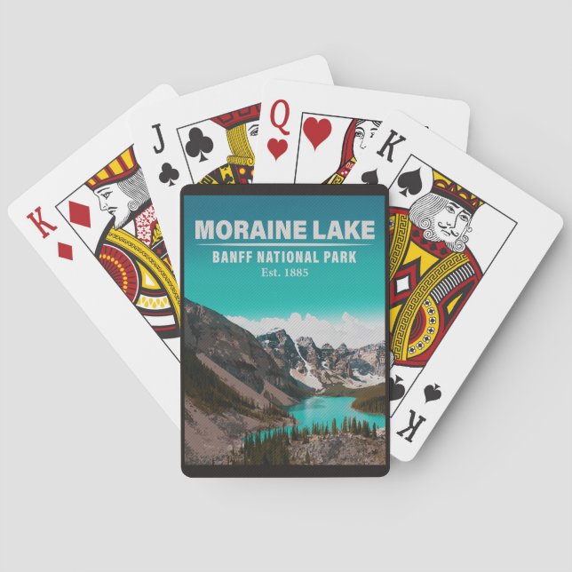 Moraine Sjö Alberta Kanada Banff nationalpark Casinokort (Baksidan)