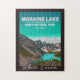 Moraine Sjö Alberta Kanada Banff nationalpark Pussel
