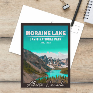 Moraine Sjö Alberta Kanada Banff nationalpark Vykort