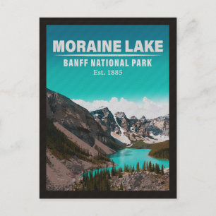 Moraine Sjö Alberta Kanada Banff nationalpark Vykort