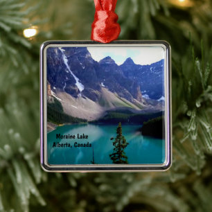 Moraine Sjö Alberta Kanada Julgransprydnad Metall