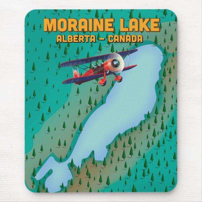 Moraine sjö Alberta Kanada Karta Musmatta (Framsidan)