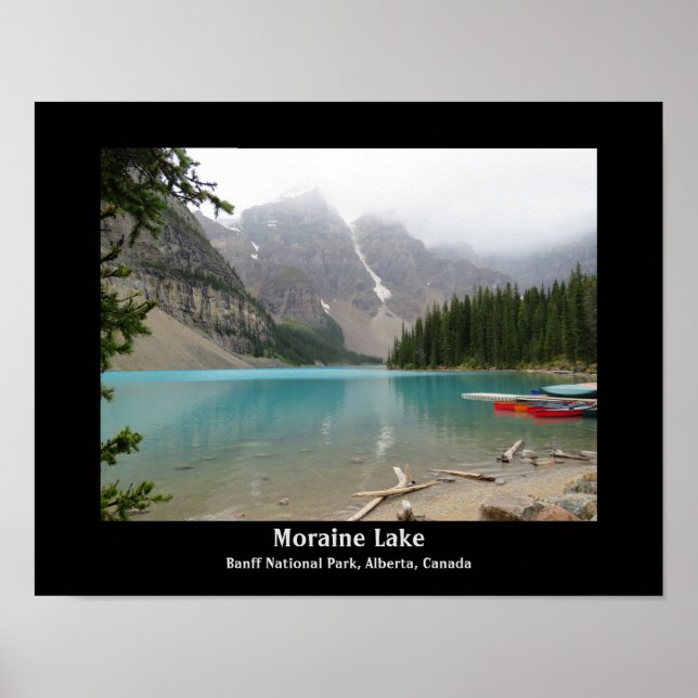 Moraine Sjö, Alberta, Kanada Landcape Design Po Poster (Framsidan)