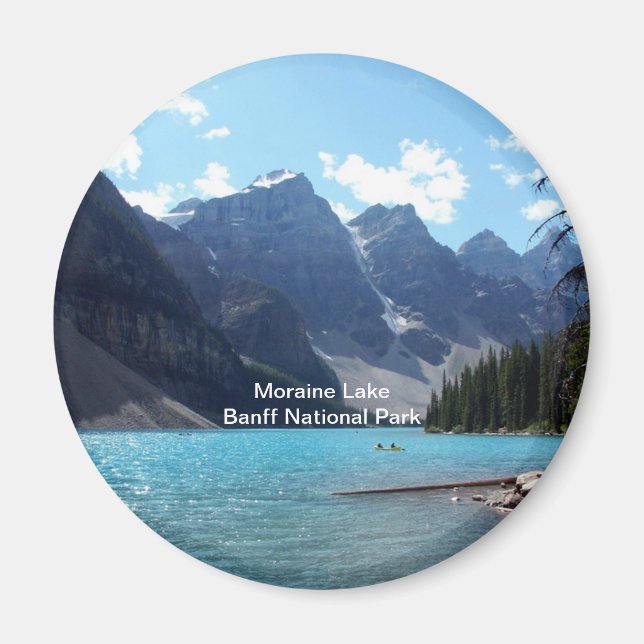 Moraine Sjö, Banff National Park, Alberta, Kanada Magnet (Framsidan)