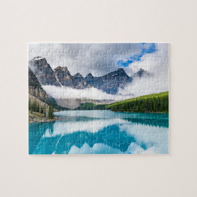 Moraine Sjö Banff National Park Canada Travel Pussel (Horisontell)