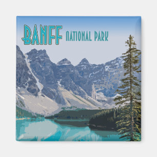 Moraine Sjö Banff National Park Canada Vintage Magnet