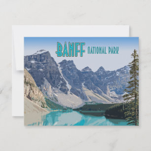 Moraine Sjö Banff National Park Kanada - Flat Card