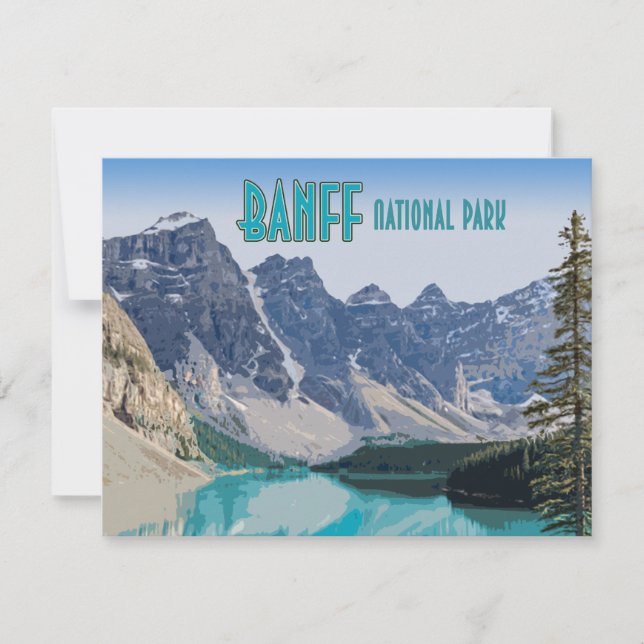 Moraine Sjö Banff National Park Kanada - Flat Card (Framsida)