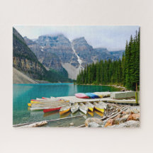 Moraine Sjö Banff nationalpark Jigszle Puzzle