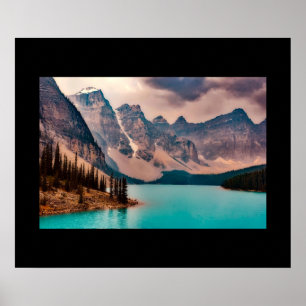 Moraine Sjö Banff nationalpark Poster