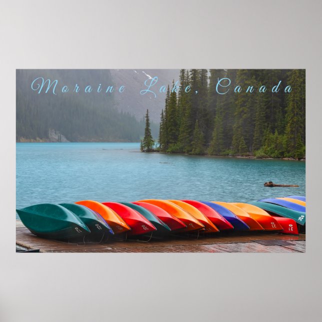 Moraine Sjö Canoes Poster (Framsidan)