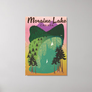 Moraine sjö Kanada Canvastryck