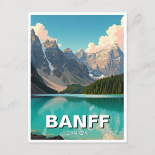 Moraine Sjö vid Banff National Park Canada Travel Vykort