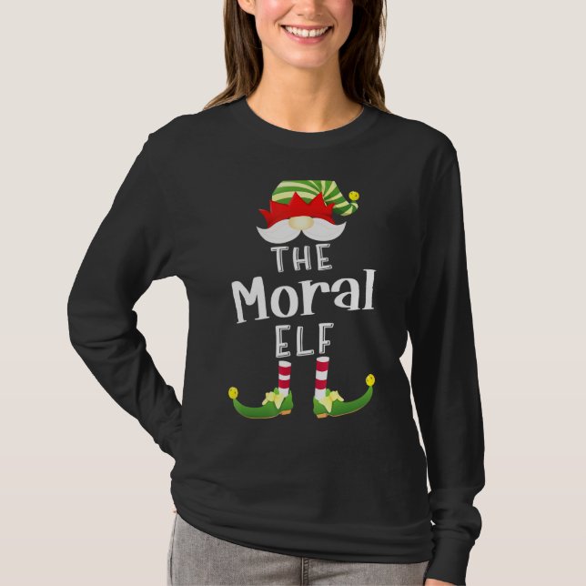 Moral Elf Group jul Pajama Party T Shirt (Framsida)