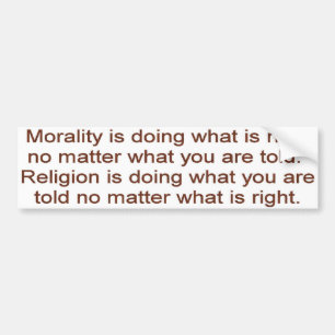 Moral kontra religion bildekal