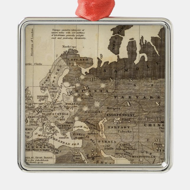 Moral, politisk värld julgransprydnad metall (Framsidan)