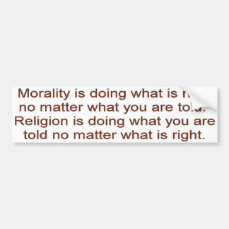 Moral vs. religion bildekal