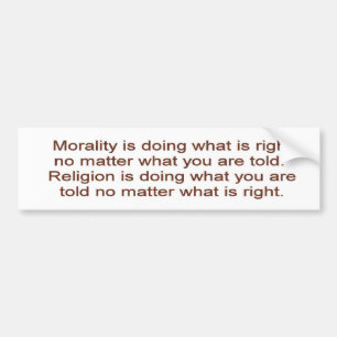 Moral vs. religion bildekal