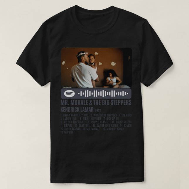 Morale _amp_ Big Steppers Kendrick Lamar T Shirt (Design framsida)
