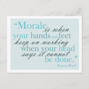 Morale Quote Motivative Postcard Vykort