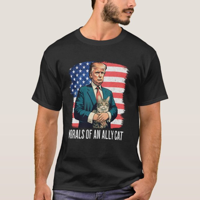 Moraler Hos En Allierad Katt T Shirt (Framsida)