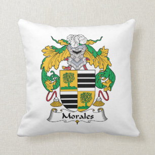 Morales familjvapensköld kudde