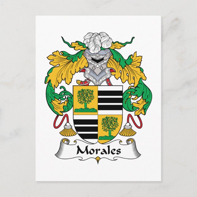 Morales Family Crest Vykort (Framsida)