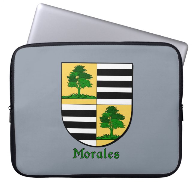 Morales Family Shield Laptop Sleeve (Framsidan)