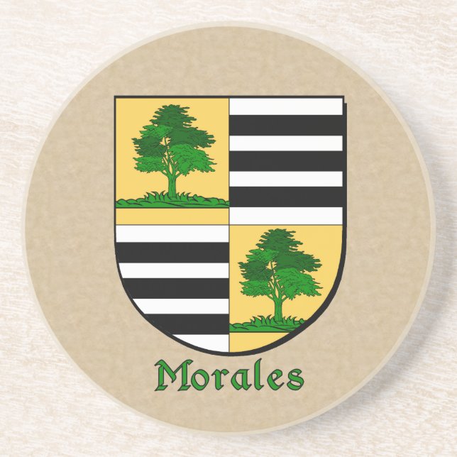 Morales Heraldic Shield Underlägg Sandsten (Framsidan)
