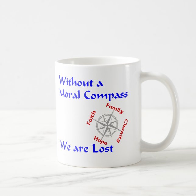 Moralisk kompass kaffemugg (Höger)