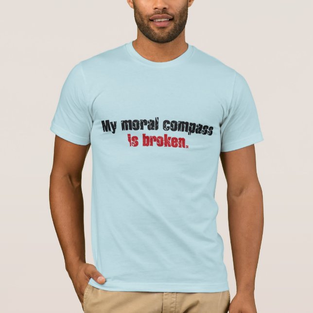 Moralisk kompass t shirt (Framsida)