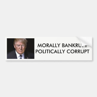 Moraliskt bankrott politiskt korrupt Anti-Trump Bildekal