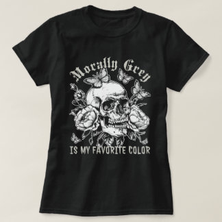 Moraliskt Grått är min favorit Färg Bok Älskare T Shirt