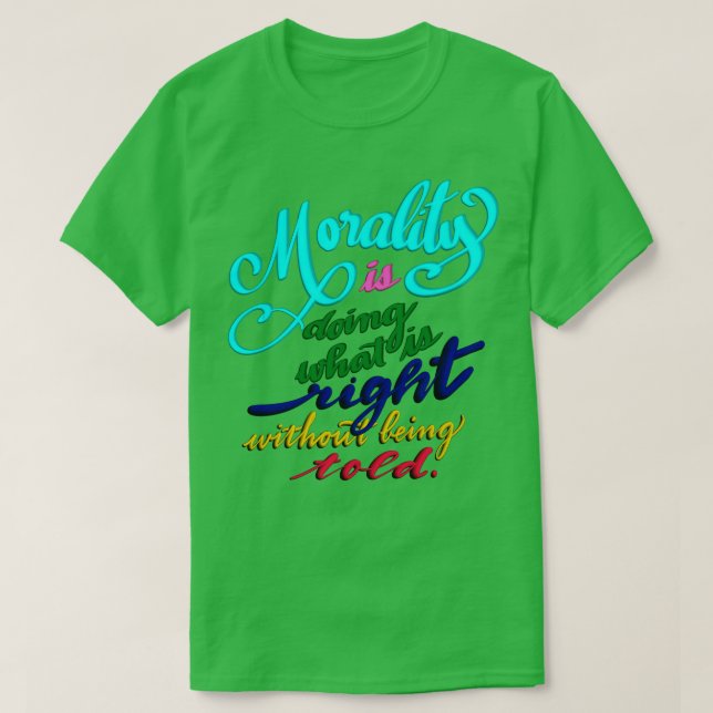 Moralitetsdefinition TShirt T Shirt (Design framsida)