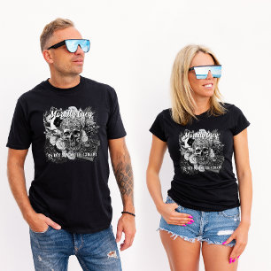 Morally Grått Favorite Färg Mörk Romantik Skull T Shirt