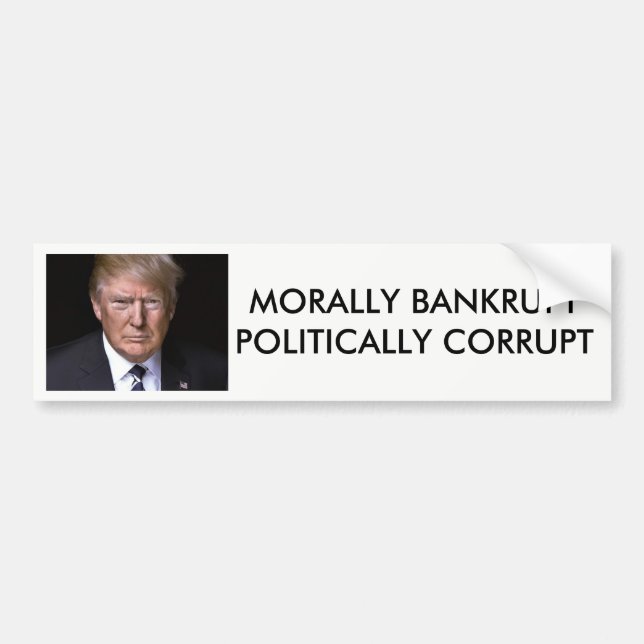 Morally korrumperad Anti-Trumf för bankrutt Bildekal (Framsidan)