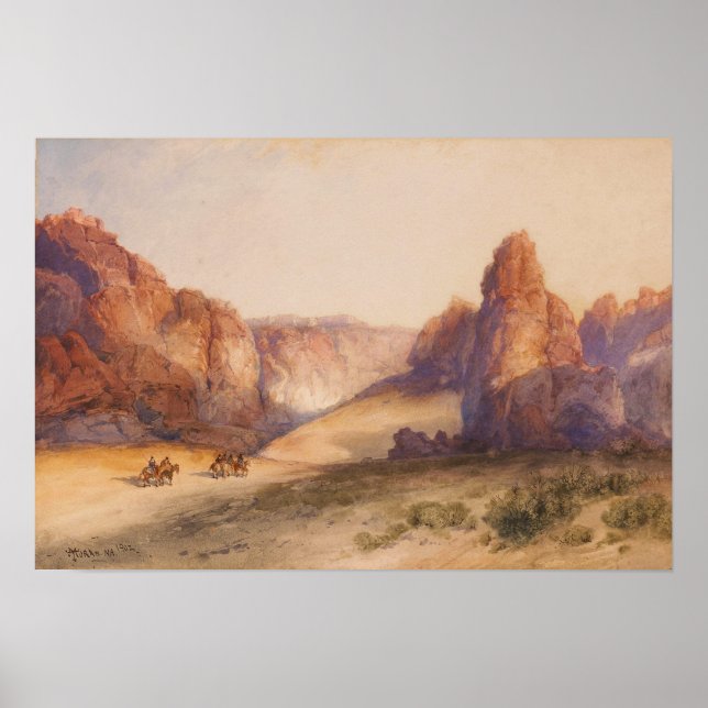 Moran - Acomaklippen New Mexico 1902 Poster (Framsidan)